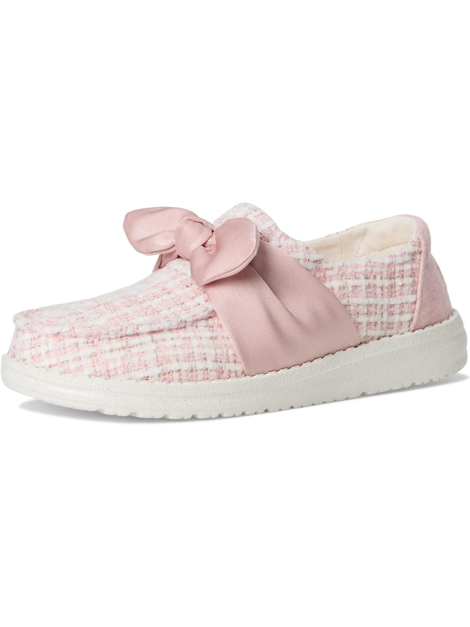 Кроссовки Hey Dude Kids Wendy Bow Tweed — изображение 7 из 7, бледный розовый