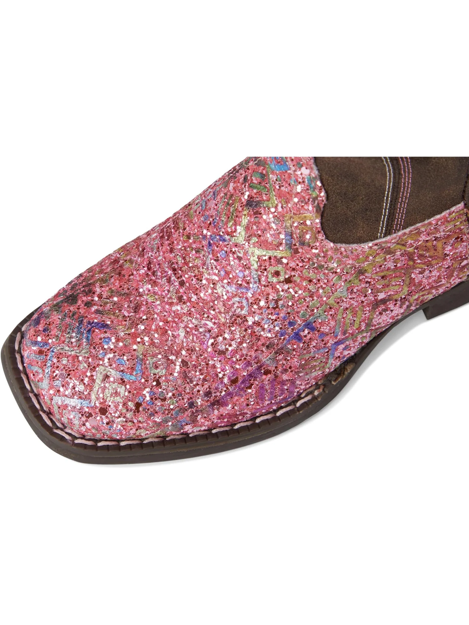 Ботинки Roper Kids Glitter Aztec — изображение 2 из 7, розовый/коричневый