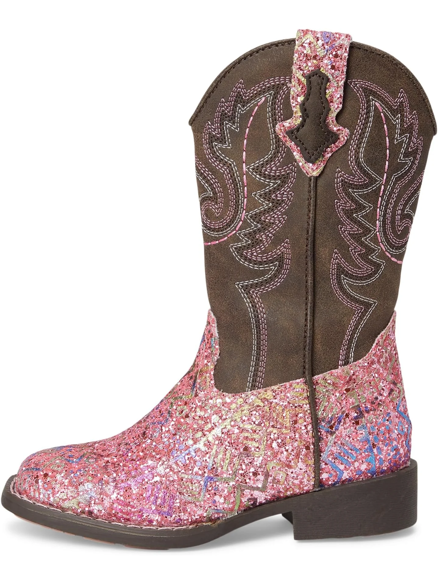 Ботинки Roper Kids Glitter Aztec — изображение 4 из 7, розовый/коричневый