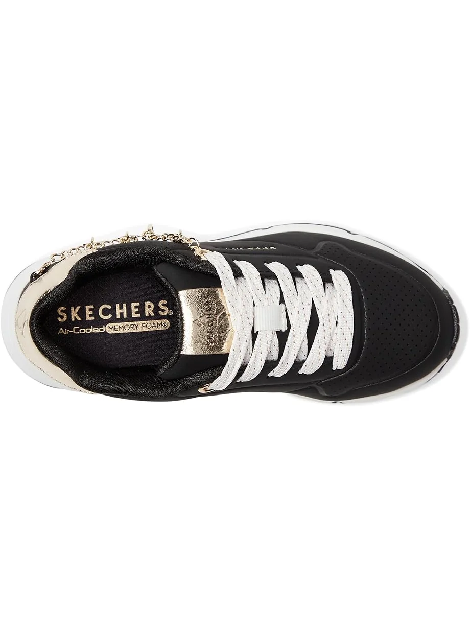 Детские кроссовки Skechers Uno Gen1 310343L (Little Kid/Big Kid) SKECHERS KIDS — изображение 2 из 7, черный/золотистый