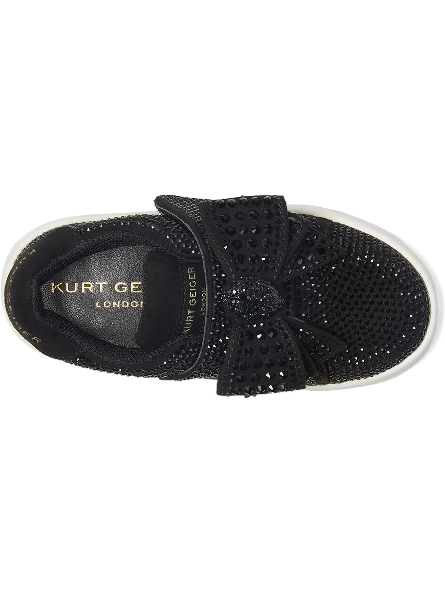 Кроссовки Kurt Geiger London Kids Mini Laney Bow — изображение 2 из 7, черный/белый