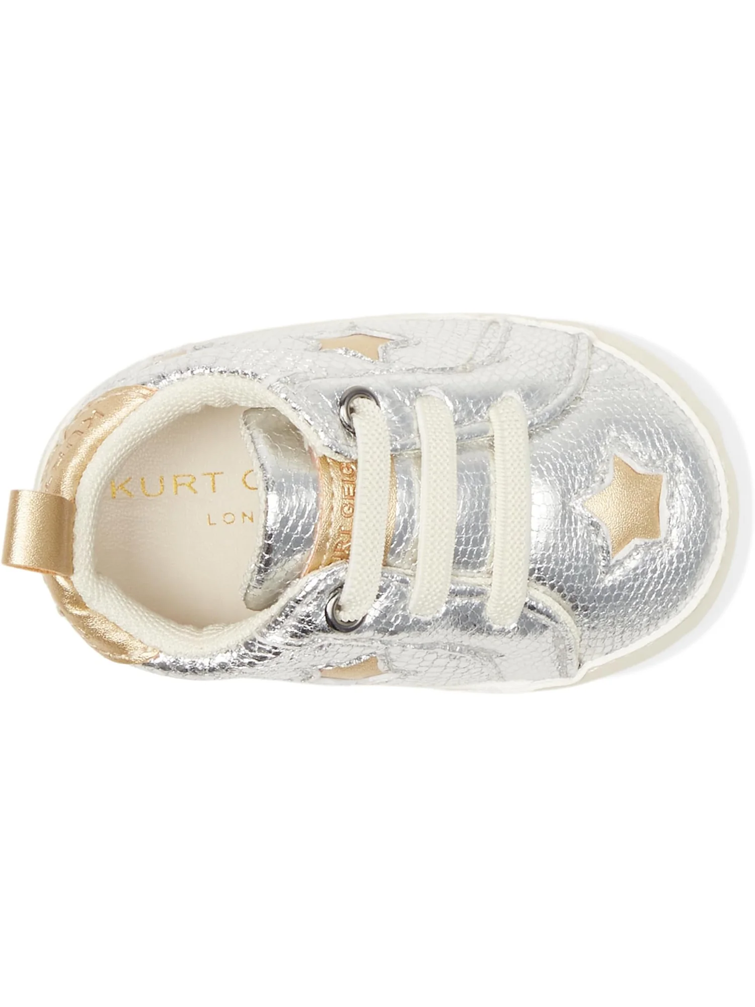 Кроссовки Kurt Geiger London Kids Baby Lane Star — изображение 2 из 7, серебристый золотистый