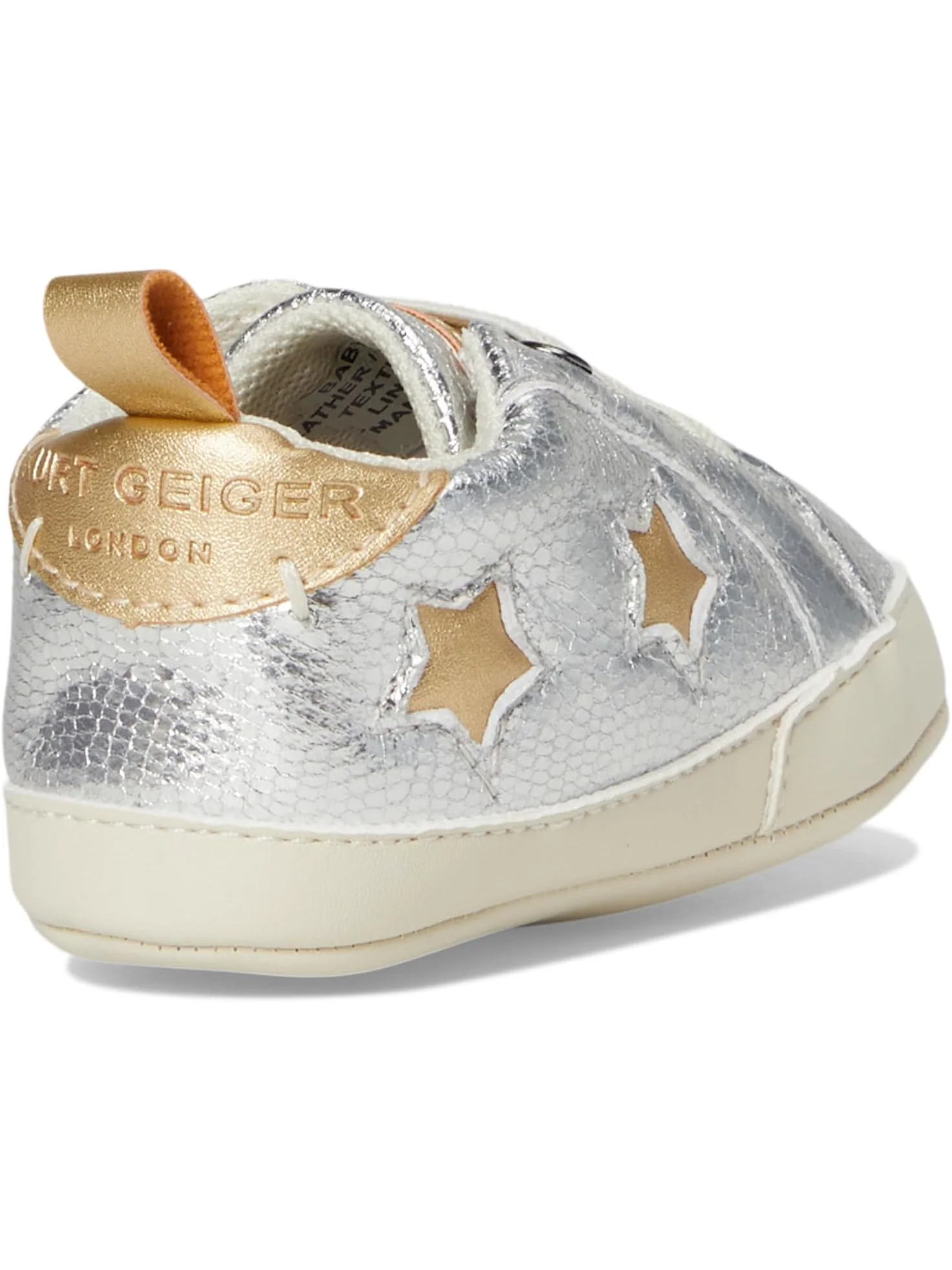 Кроссовки Kurt Geiger London Kids Baby Lane Star — изображение 5 из 7, серебристый золотистый