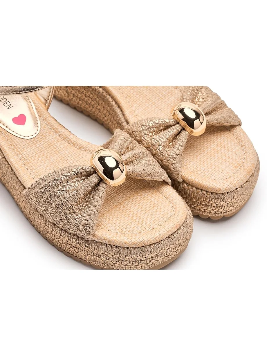 Детские туфли Steve Madden Chayna (Little Kid/Big Kid) Steve Madden Kids — изображение 6 из 7, золото