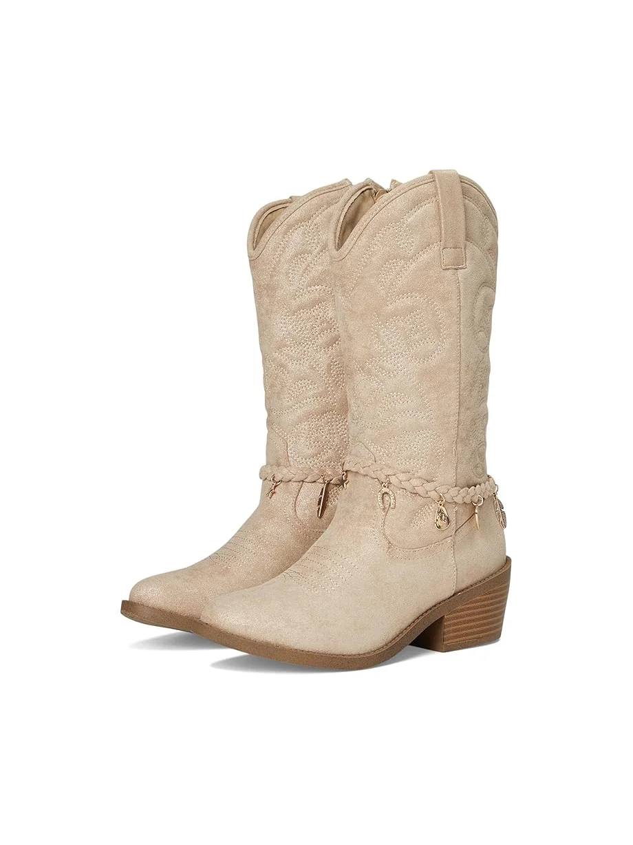 Детские ботинки Steve Madden Leana (Little Kid/Big Kid) Steve Madden Kids — изображение 1 из 7, бежевый