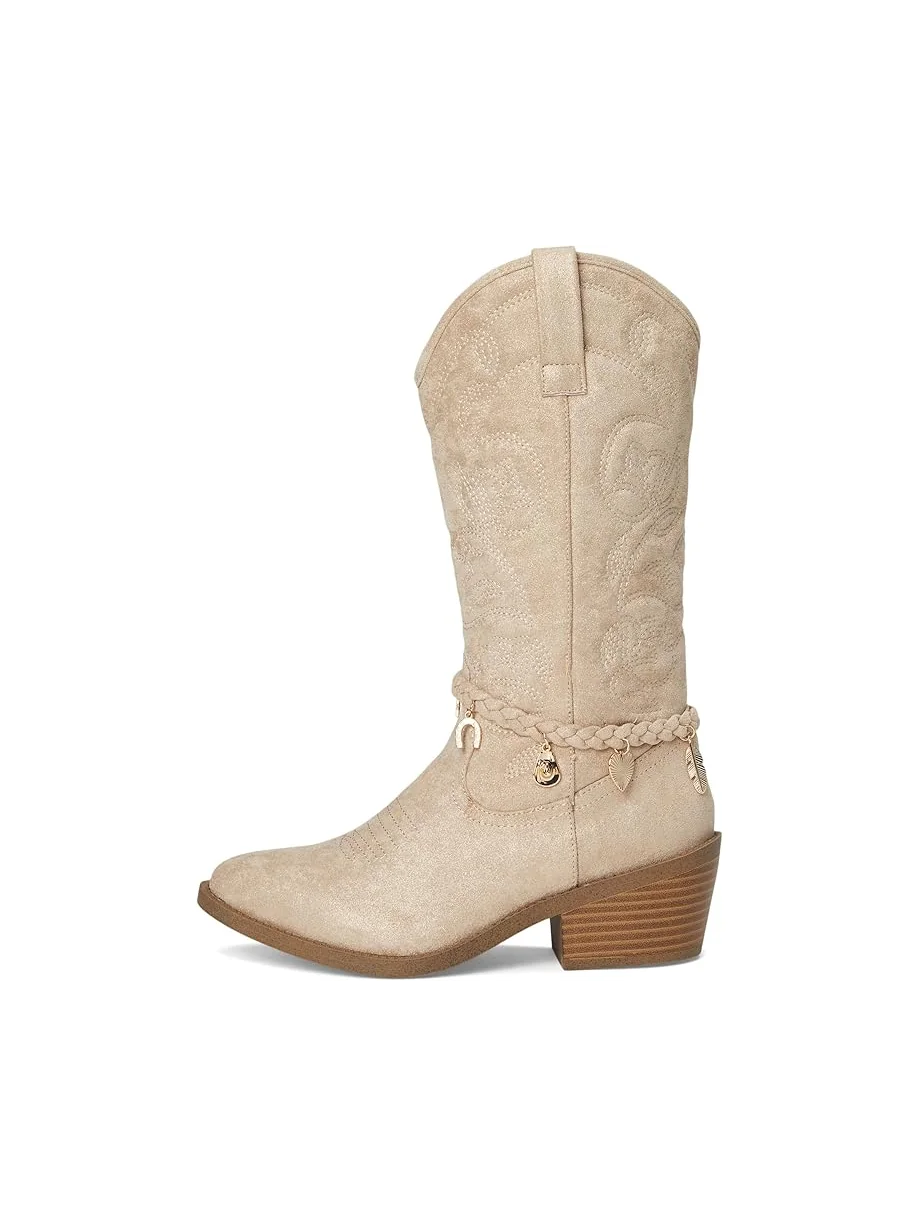 Детские ботинки Steve Madden Leana (Little Kid/Big Kid) Steve Madden Kids — изображение 4 из 7, бежевый