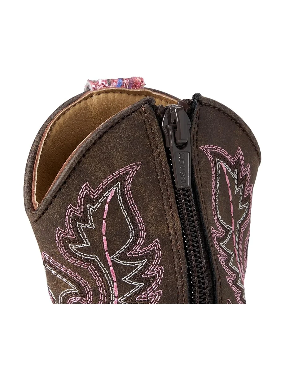 Детские сапоги Roper Kids Glitter Aztec — изображение 6 из 7, розовый/коричневый