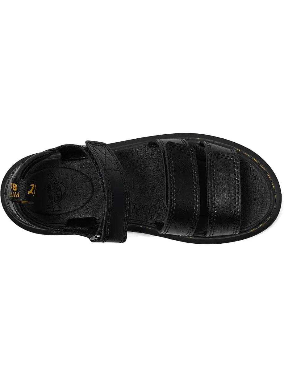 Детские сандалии Dr. Martens Kid's Collection Klaire (Little Kid/Big Kid) — изображение 2 из 7, черный