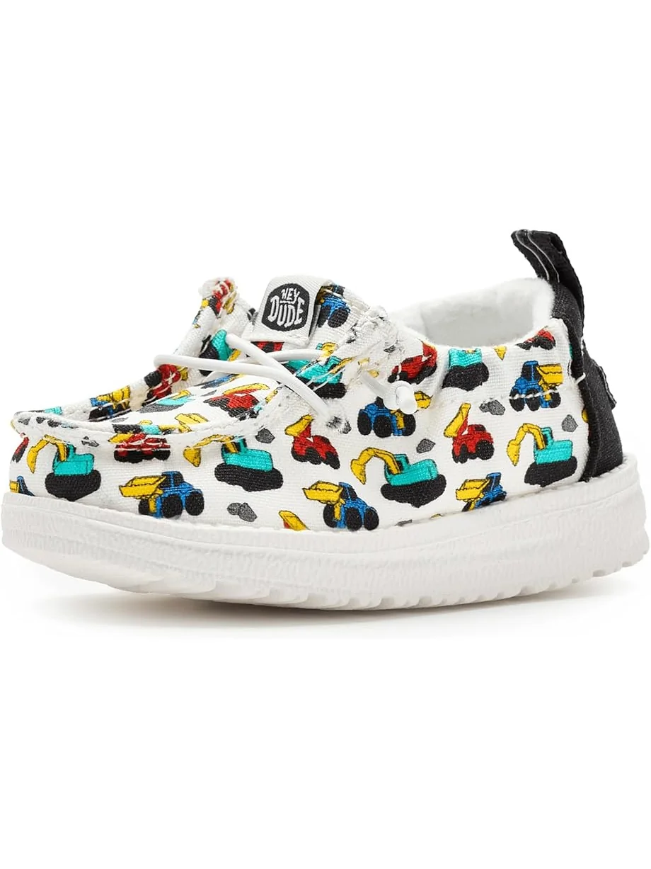 Детские слипоны Lildude Slip-On Novelty (Infant/Toddler) Hey Dude Kids — изображение 1 из 7, слоновая кость/мульти