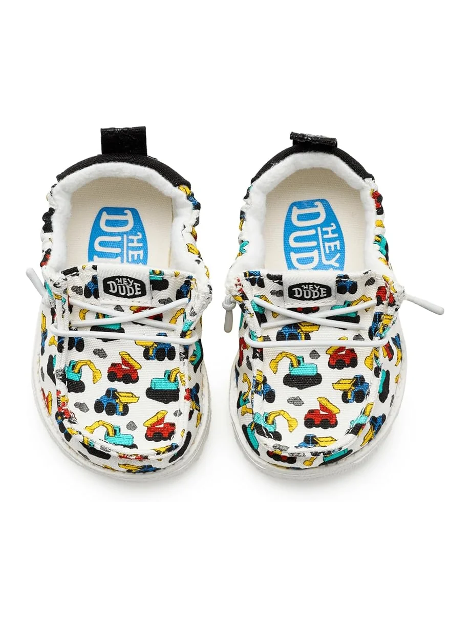Детские слипоны Lildude Slip-On Novelty (Infant/Toddler) Hey Dude Kids — изображение 2 из 7, слоновая кость/мульти