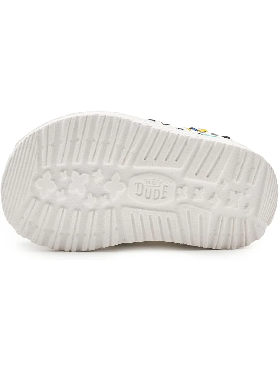 Детские слипоны Lildude Slip-On Novelty (Infant/Toddler) Hey Dude Kids — изображение 5 из 7, слоновая кость/мульти