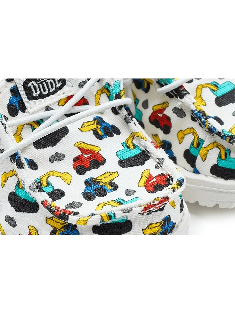 Детские слипоны Lildude Slip-On Novelty (Infant/Toddler) Hey Dude Kids — изображение 6 из 7, слоновая кость/мульти
