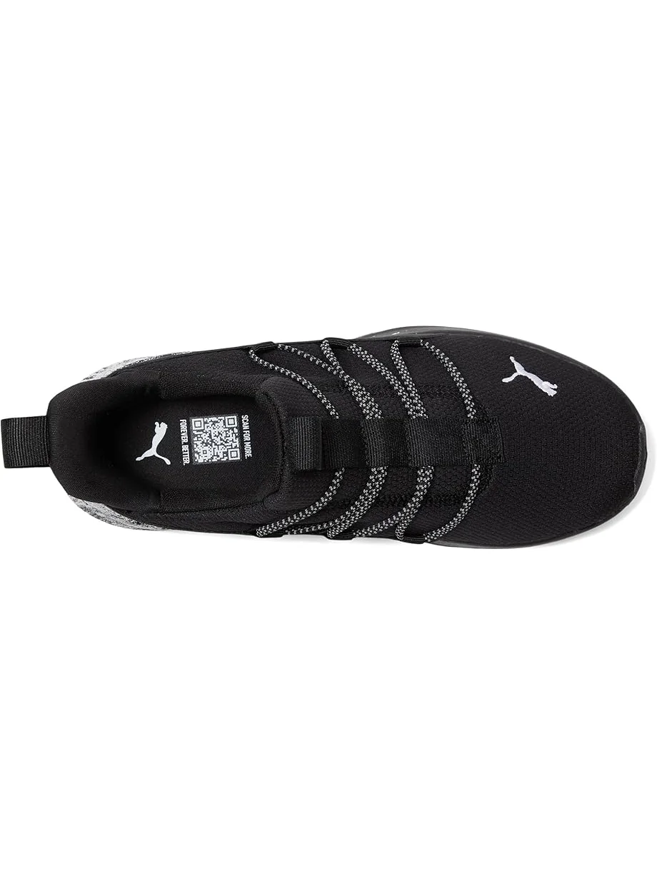 Детские слипоны Puma Softride One4all (большие дети) PUMA Kids — изображение 2 из 7, черный/белый