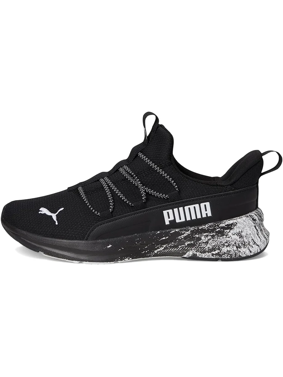Детские слипоны Puma Softride One4all (большие дети) PUMA Kids — изображение 4 из 7, черный/белый