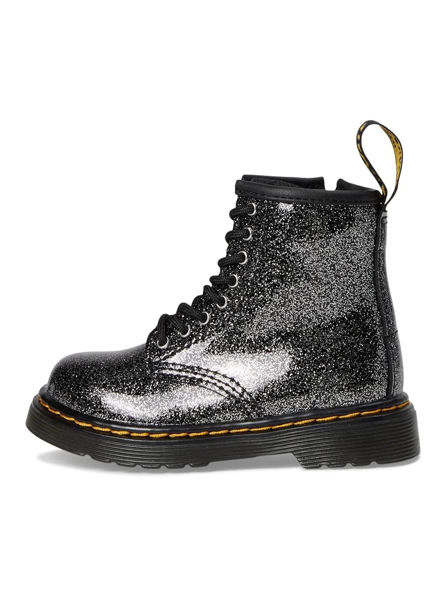 Детские ботинки Dr. Martens 1460 (Little Kid) Dr. Martens Kid's Collection — изображение 4 из 7, черный/серебристый