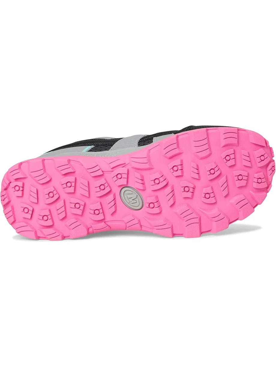 Детские треккинговые ботинки Merrell Moab Kdz Wp (Little Kids/Big Kids) Merrell Kids — изображение 3 из 7, серый/розовый