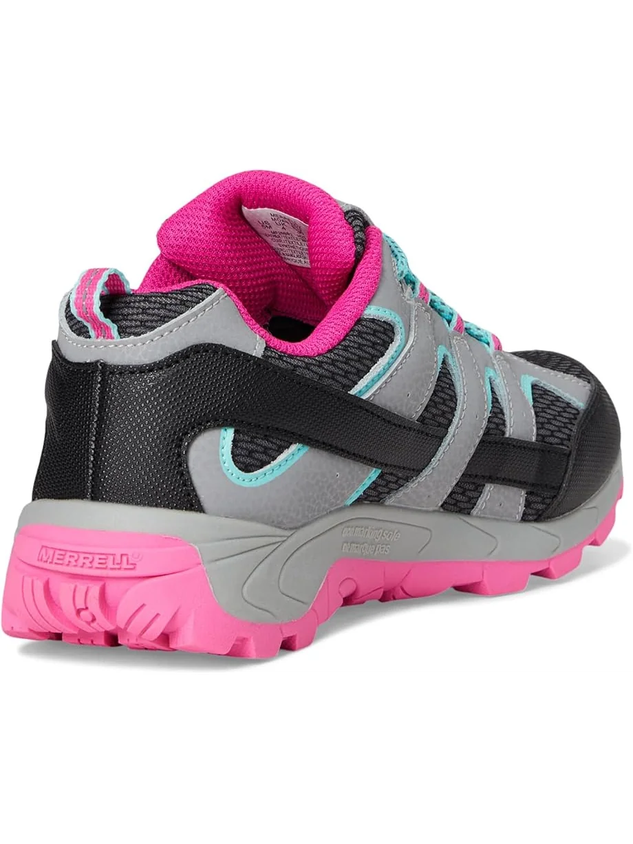 Детские треккинговые ботинки Merrell Moab Kdz Wp (Little Kids/Big Kids) Merrell Kids — изображение 5 из 7, серый/розовый