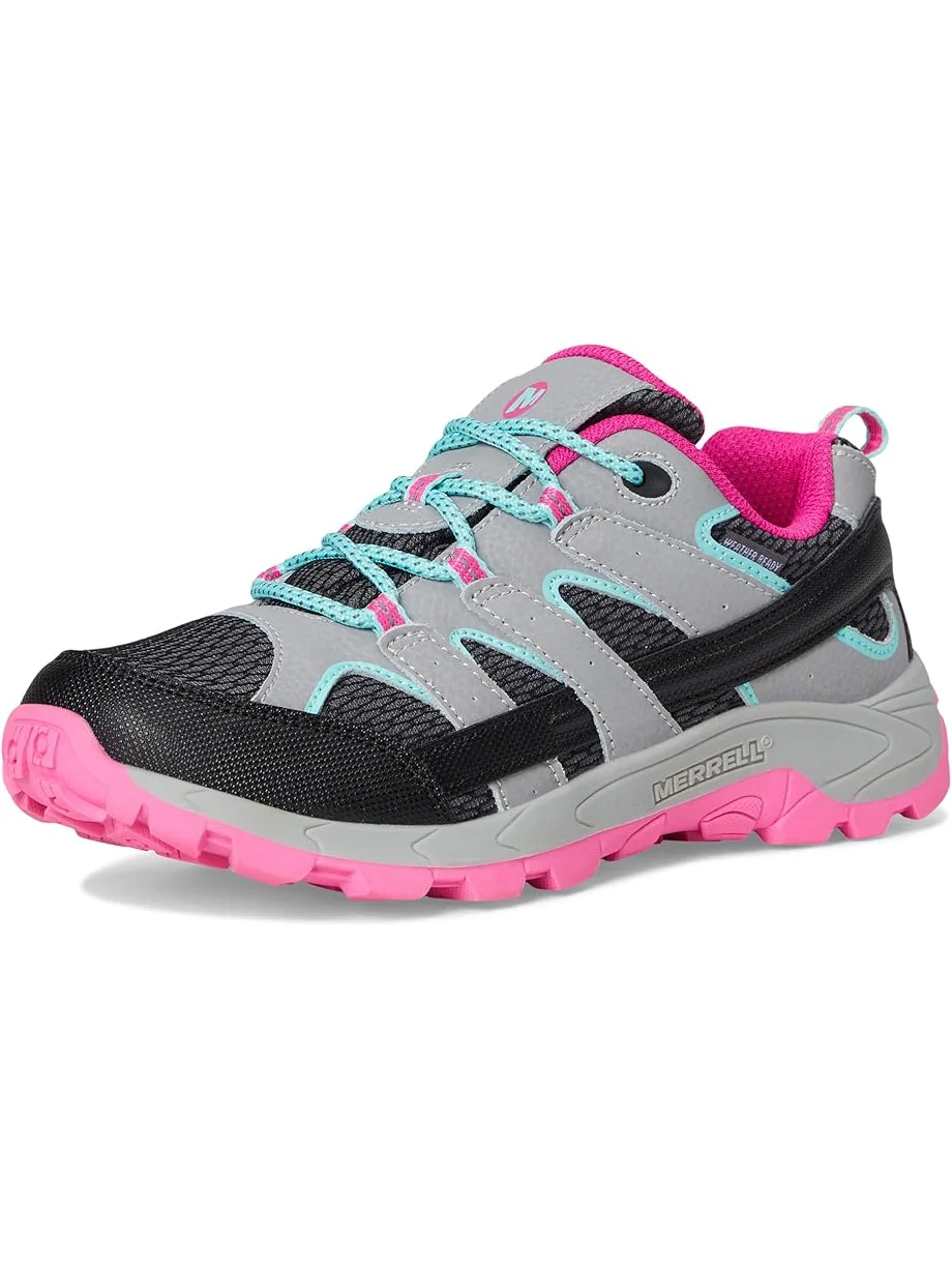 Детские треккинговые ботинки Merrell Moab Kdz Wp (Little Kids/Big Kids) Merrell Kids — изображение 7 из 7, серый/розовый