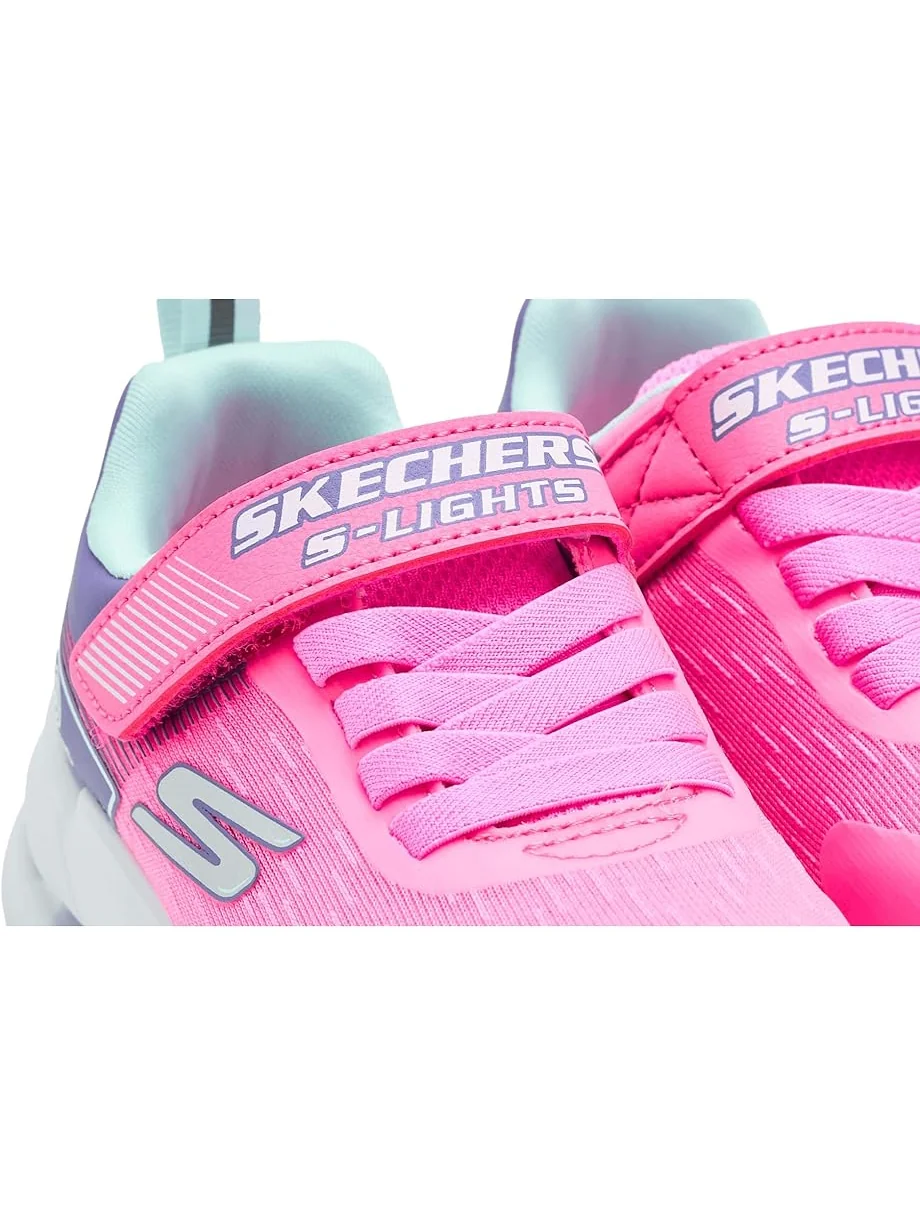 Детские кроссовки Skechers Glide-Step Lights 303730L (Little Kid/Big Kid) SKECHERS KIDS — изображение 6 из 7, розовый/мульти