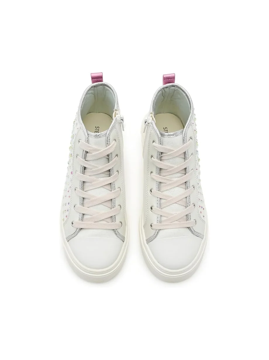 Детские кроссовки Steve Madden Laurisa (Little Kid/Big Kid) Steve Madden Kids — изображение 2 из 7, белый мульти