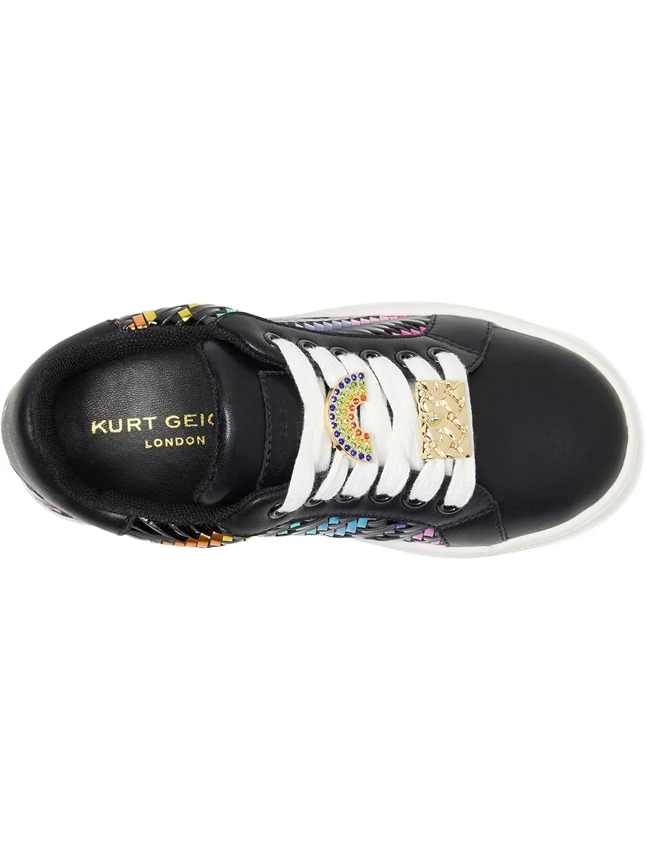 Детские кроссовки Kurt Geiger London Kids Mini Laney Weave (Little Kid/Big Kid) — изображение 2 из 7, черный мульти