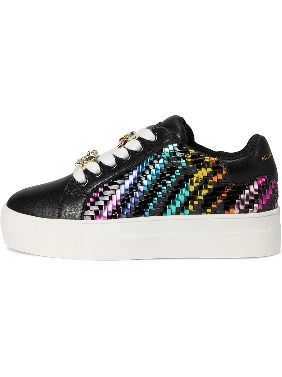 Детские кроссовки Kurt Geiger London Kids Mini Laney Weave (Little Kid/Big Kid) — изображение 4 из 7, черный мульти