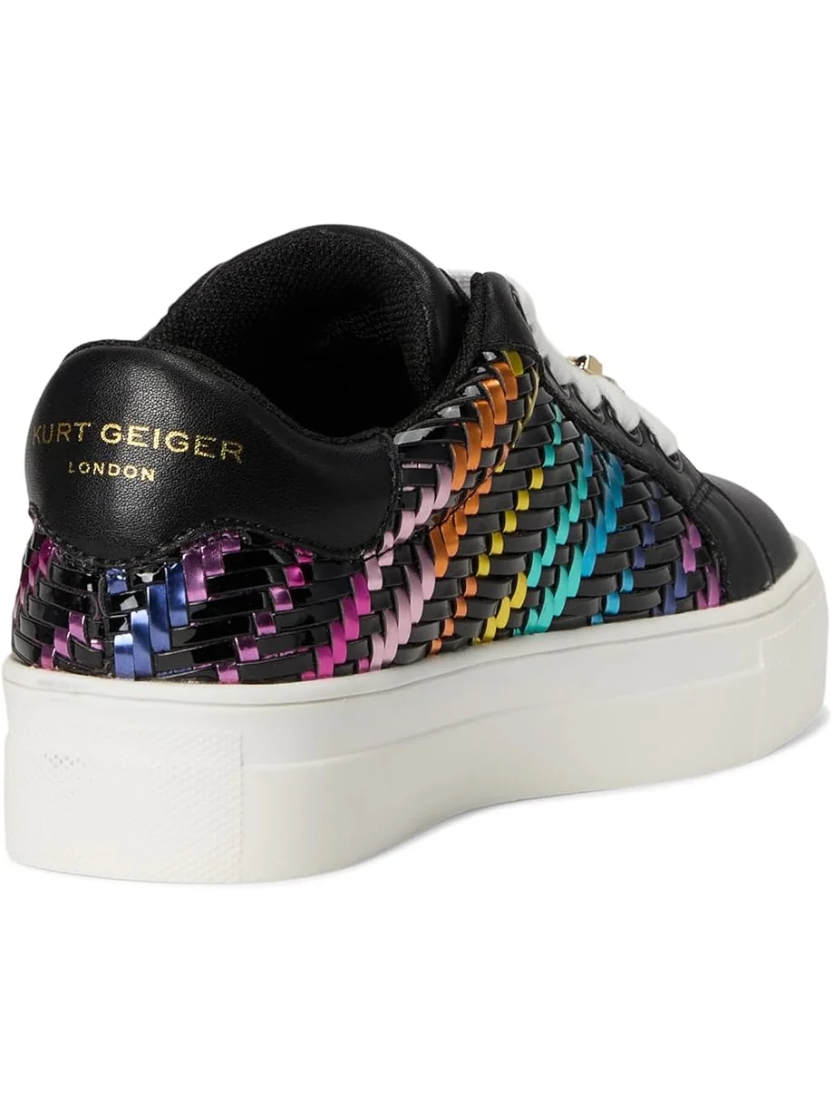 Детские кроссовки Kurt Geiger London Kids Mini Laney Weave (Little Kid/Big Kid) — изображение 5 из 7, черный мульти
