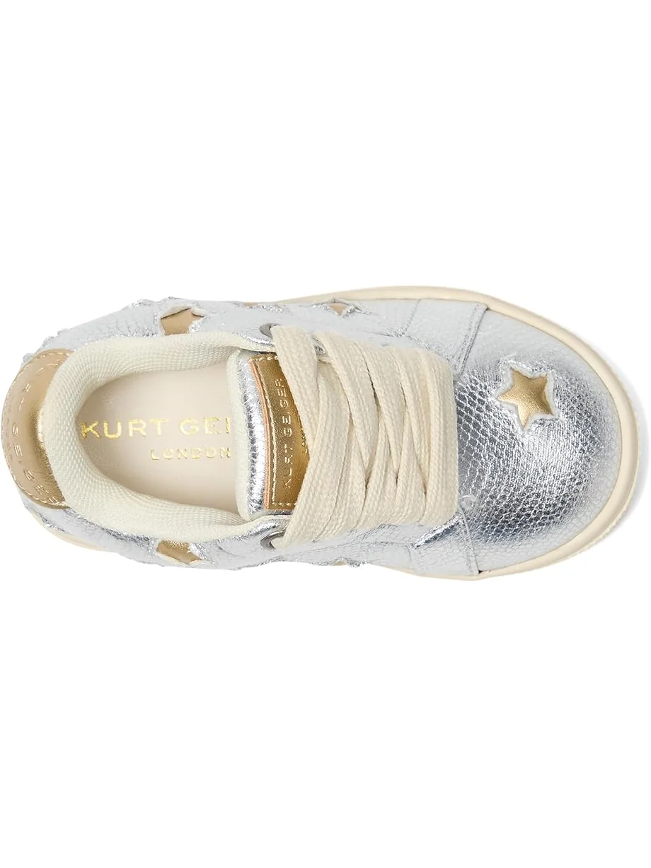 Детские кроссовки Kurt Geiger London Kids Mini Lane Star (Toddler) — изображение 2 из 7, серебристый золотистый