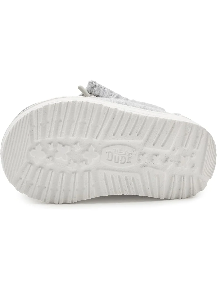 Детские слипоны Lildude Slip-On Stretch Jersey (для малышей) Hey Dude Kids — изображение 5 из 7, светлый серый