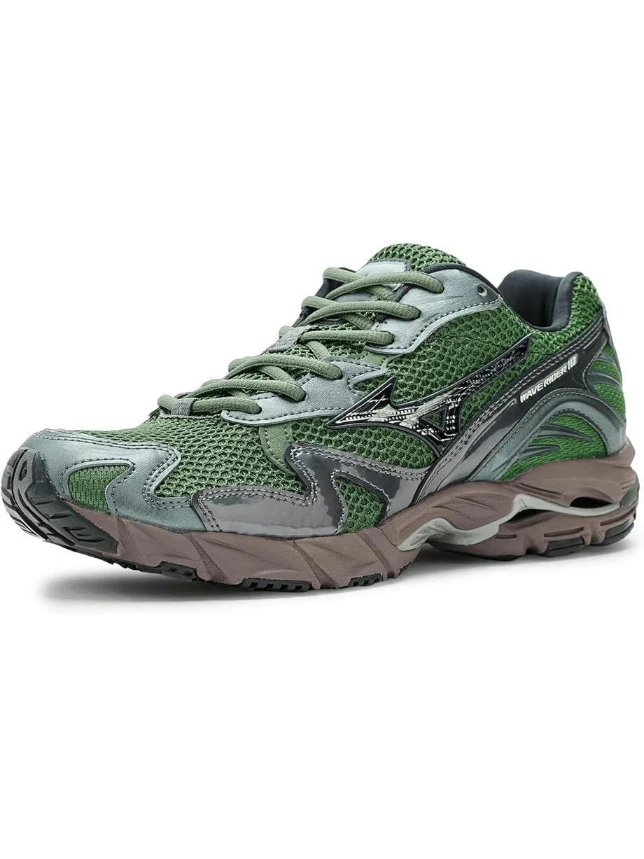 Кроссовки Mizuno Wave Rider 10 — изображение 1 из 7, зеленый/черный песочный