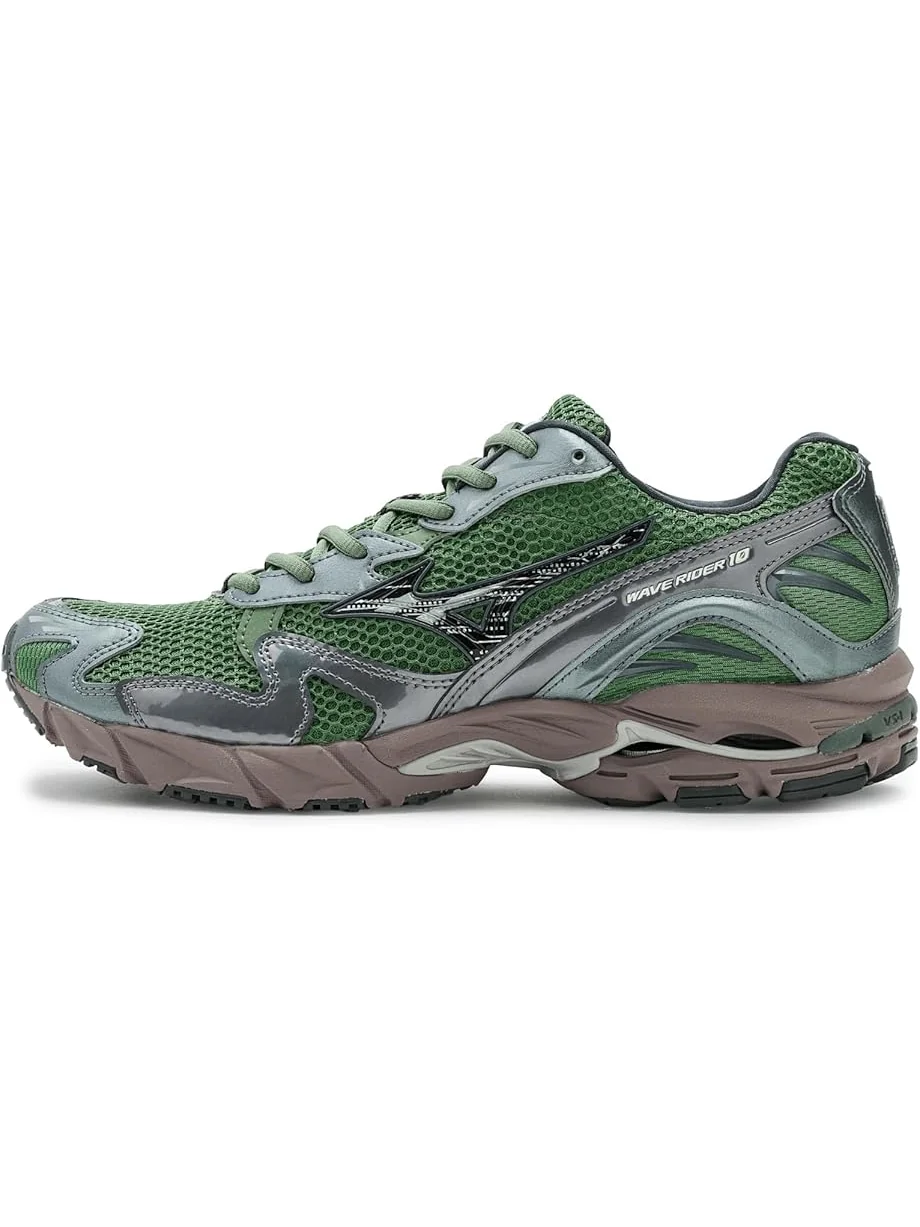 Кроссовки Mizuno Wave Rider 10 — изображение 4 из 7, зеленый/черный песочный