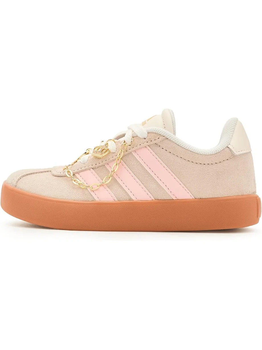 Унисекс кроссовки Adidas Kids Vl Court 3.0 (Little Kid/Big Kid) — изображение 4 из 7, розовый/белый