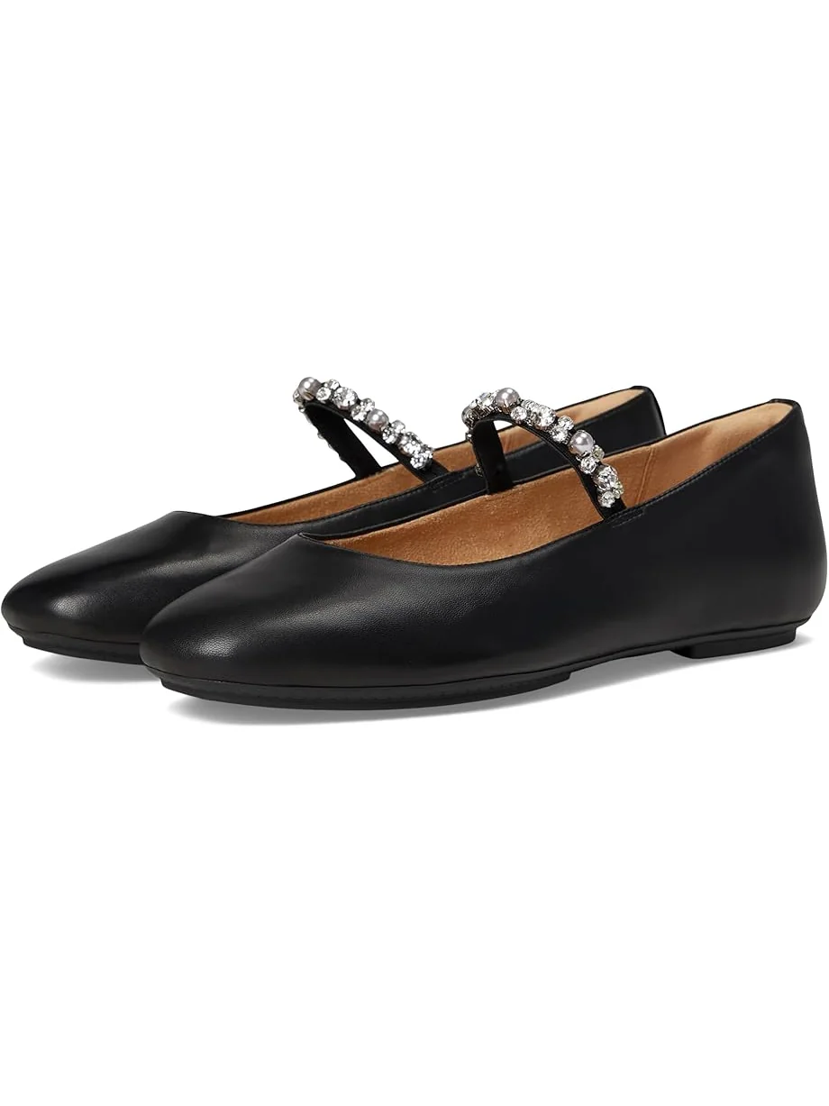 Женские балетки FitFlop Delicato Pearls-And-Crystal Soft-Leather