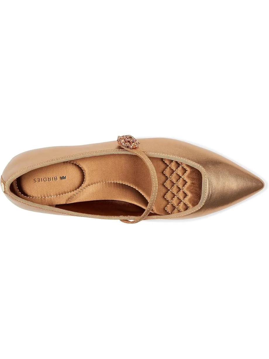 Женские балетки Birdies Goldfinch 15 Mary Jane Metal Leather — изображение 2 из 7, винтажный золотистый