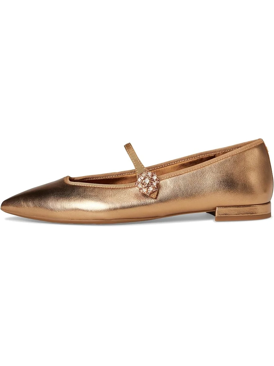 Женские балетки Birdies Goldfinch 15 Mary Jane Metal Leather — изображение 4 из 7, винтажный золотистый