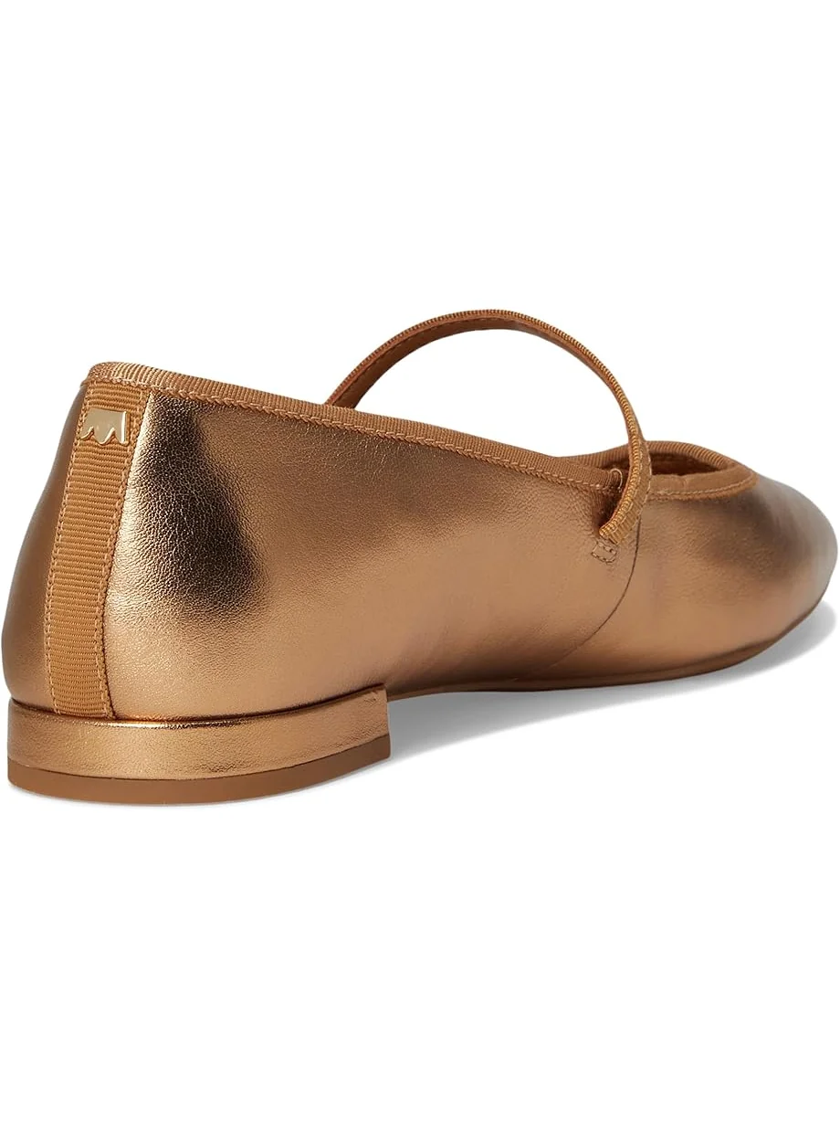 Женские балетки Birdies Goldfinch 15 Mary Jane Metal Leather — изображение 5 из 7, винтажный золотистый