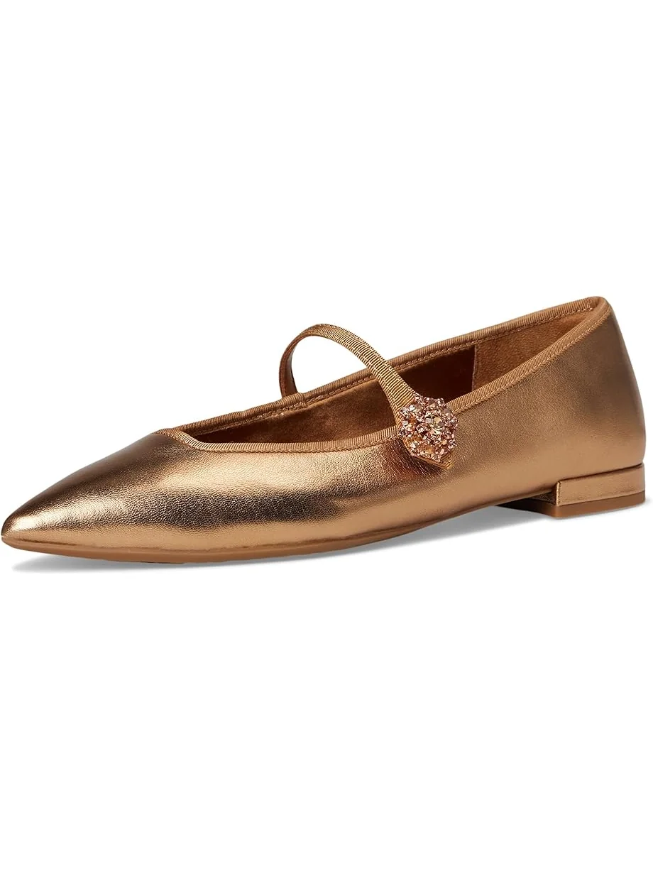 Женские балетки Birdies Goldfinch 15 Mary Jane Metal Leather — изображение 7 из 7, винтажный золотистый
