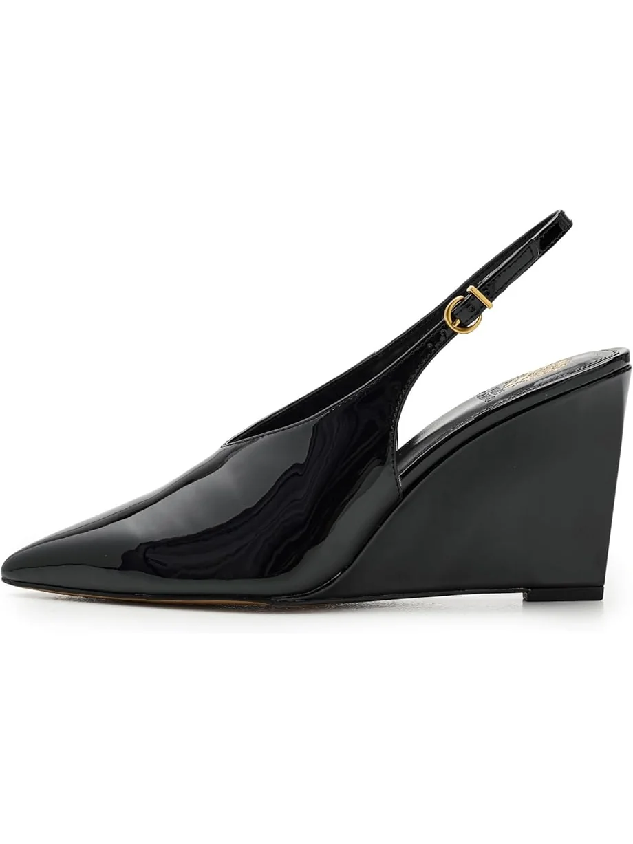 Женские босоножки-танкетки Vince Camuto Meristi Slingback Closed Toe — изображение 4 из 7, черный