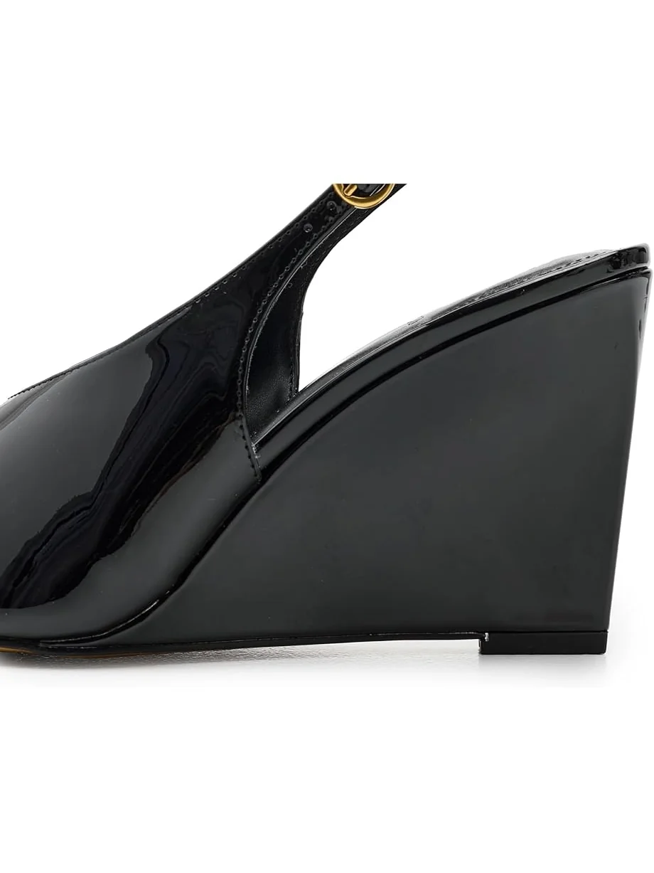 Женские босоножки-танкетки Vince Camuto Meristi Slingback Closed Toe — изображение 6 из 7, черный