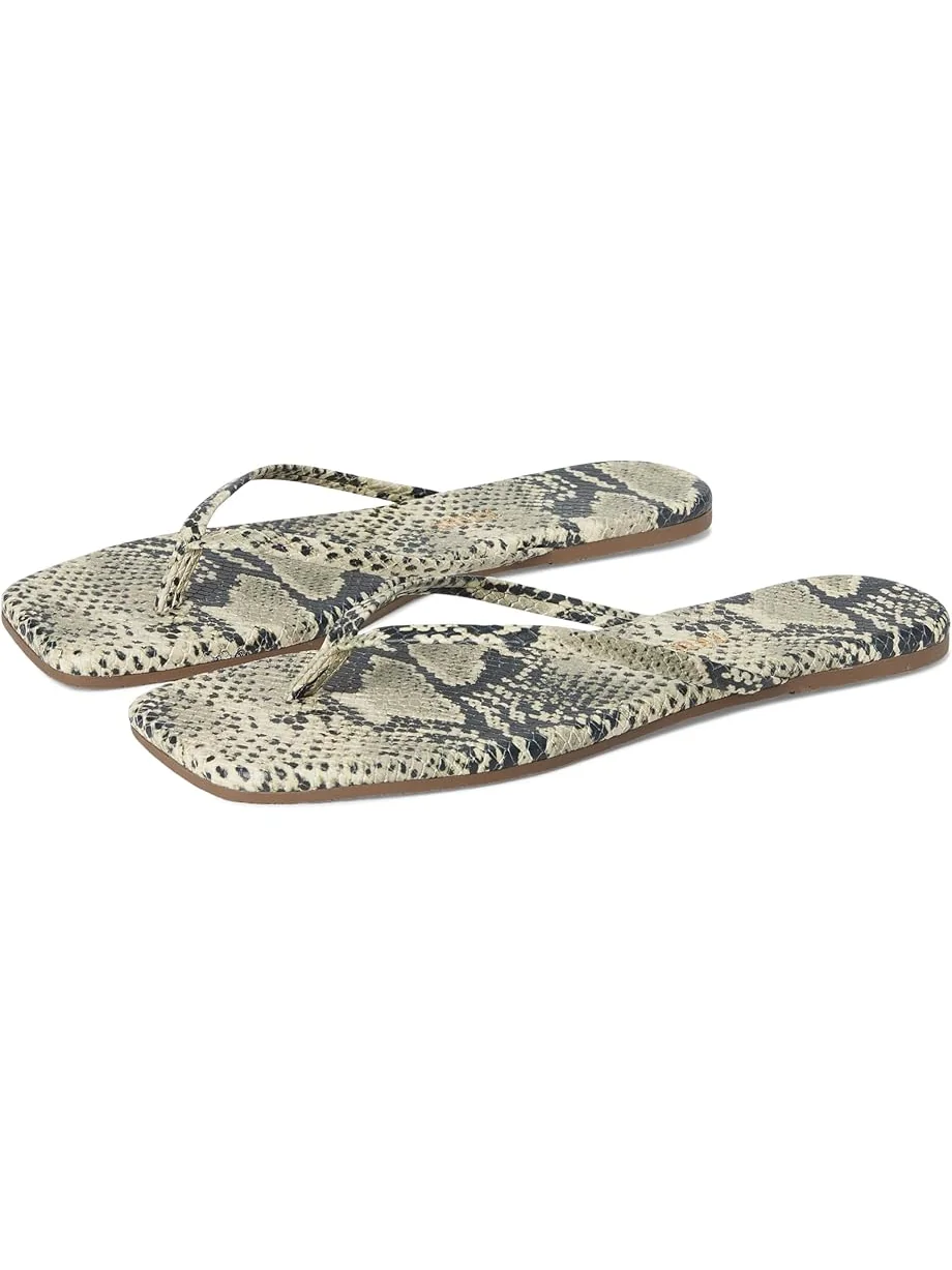 Женские сандалии TKEES Square Toe Exotics — изображение 1 из 7, песок
