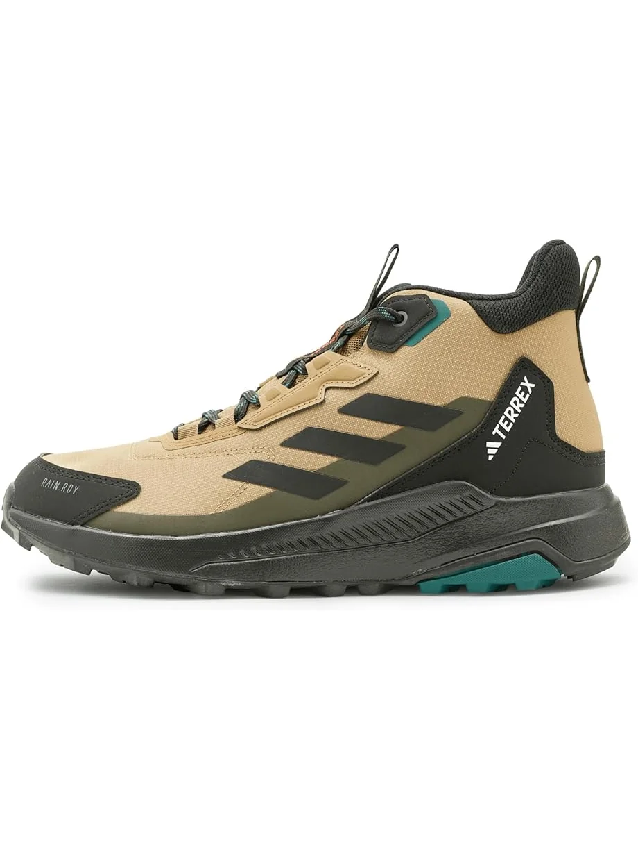 Мужские треккинговые ботинки Adidas Outdoor Terrex Anyländer Mid Top Rain.Rdy — изображение 4 из 7, черный/оливковый
