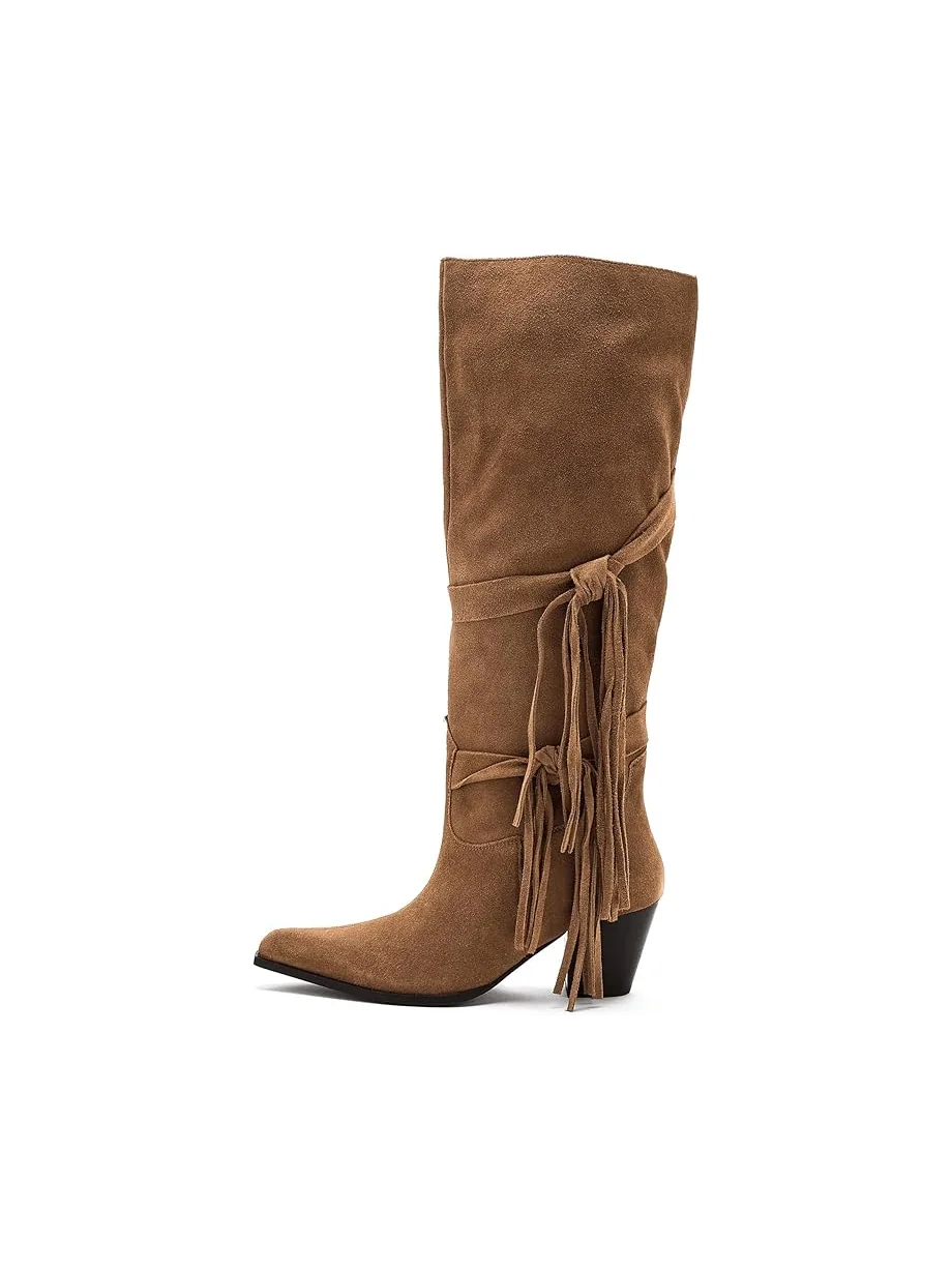 Женские ботинки Free People Fast Lane Fringe — изображение 4 из 7, бежевый