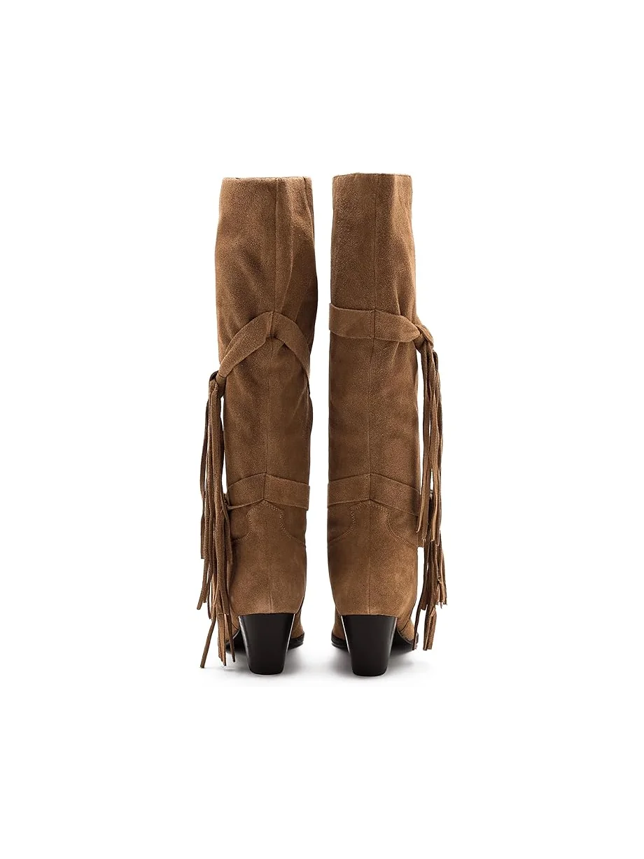 Женские ботинки Free People Fast Lane Fringe — изображение 7 из 7, бежевый