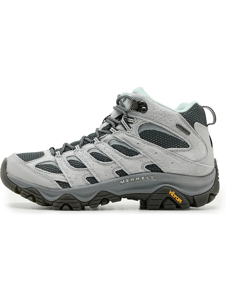 Женские треккинговые ботинки Merrell Moab 3 Mid Waterproof, Alloy — изображение 4 из 7, серебристый металлик