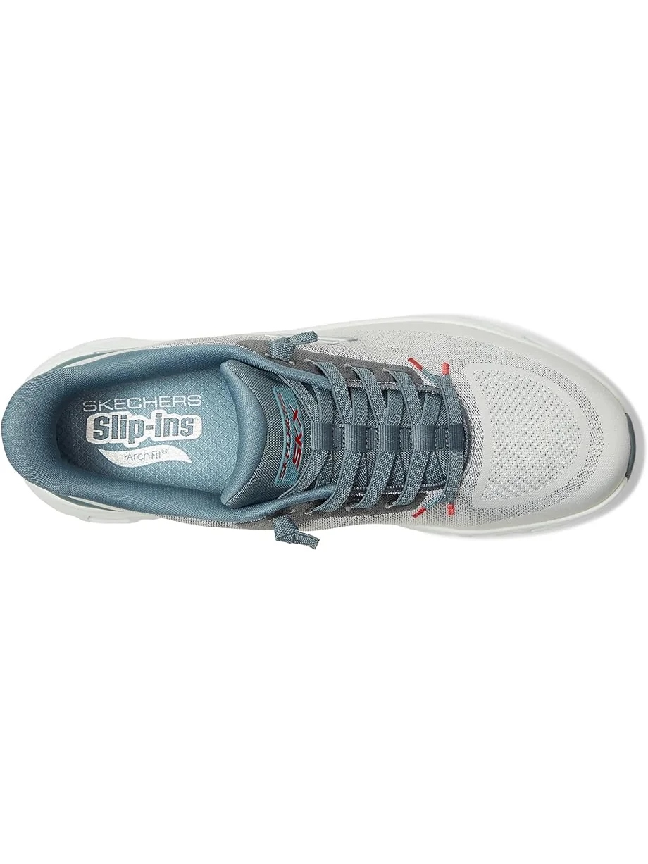 Мужские кроссовки SKECHERS Arch Fit Glide-Step Pro Hands Free Slip-In — изображение 2 из 7, светлый серый/синий