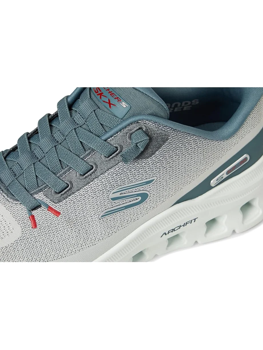Мужские кроссовки SKECHERS Arch Fit Glide-Step Pro Hands Free Slip-In — изображение 6 из 7, светлый серый/синий