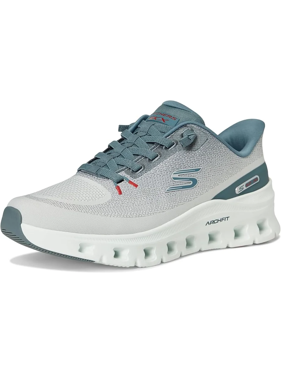 Мужские кроссовки SKECHERS Arch Fit Glide-Step Pro Hands Free Slip-In — изображение 7 из 7, светлый серый/синий