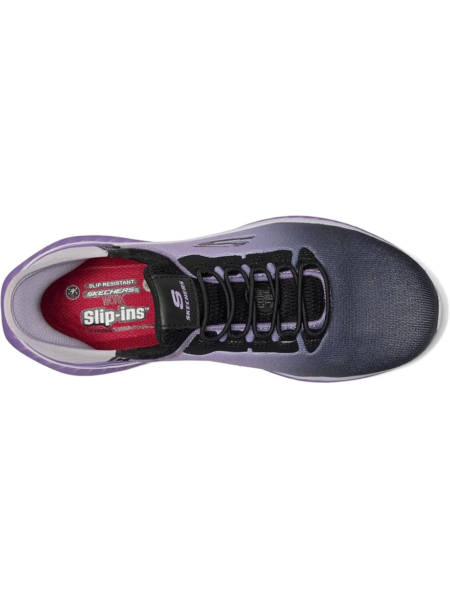 Женские кроссовки SKECHERS Work Tilido - Ombray Comp Toe — изображение 2 из 7, черный/фиолетовый