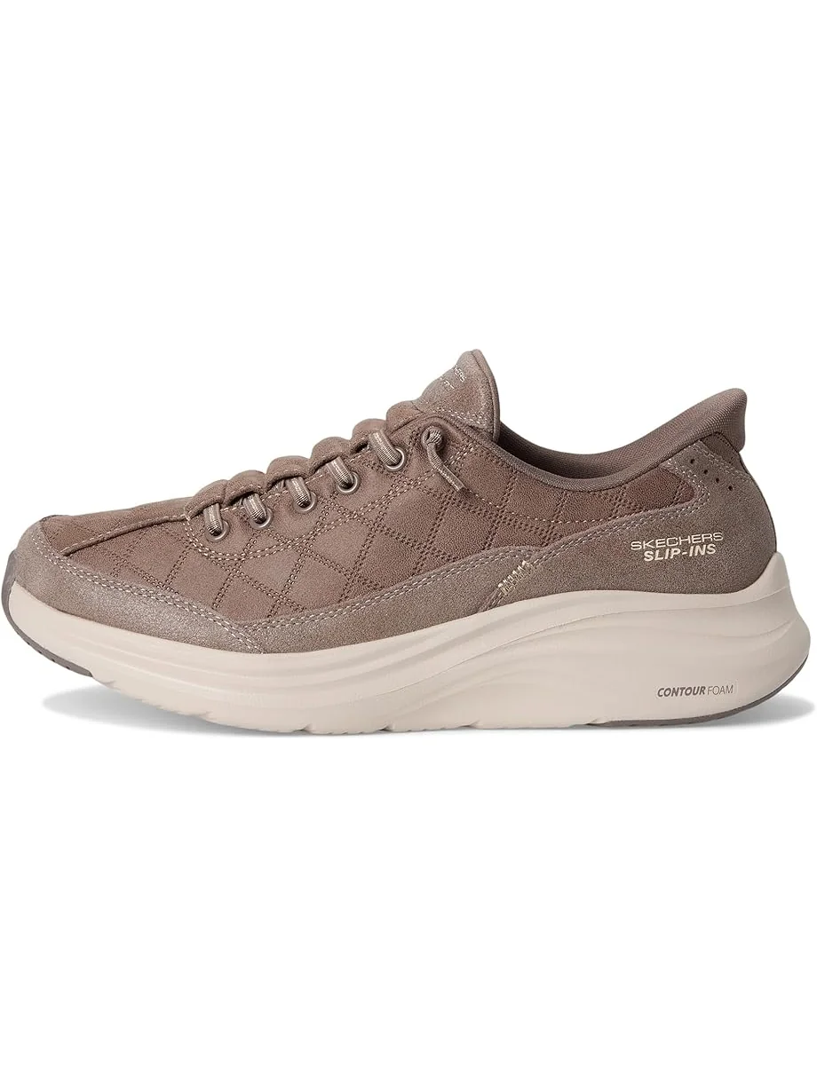 Женские кроссовки SKECHERS Contour Foam Cozy Fit Hands Free Slip-Ins — изображение 4 из 7, тауп