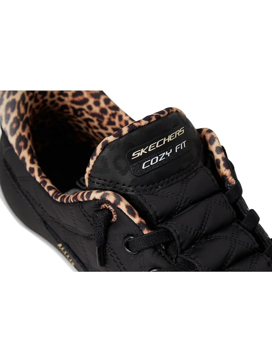 Женские кроссовки SKECHERS Contour Foam Cozy Fit Hands Free Slip-Ins Leopard Dream — изображение 6 из 7, черный